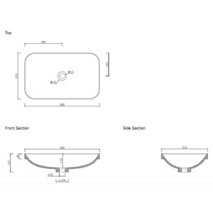 Bath & Co Basin Michel César Mida Kordura Semi-Recessed Basin