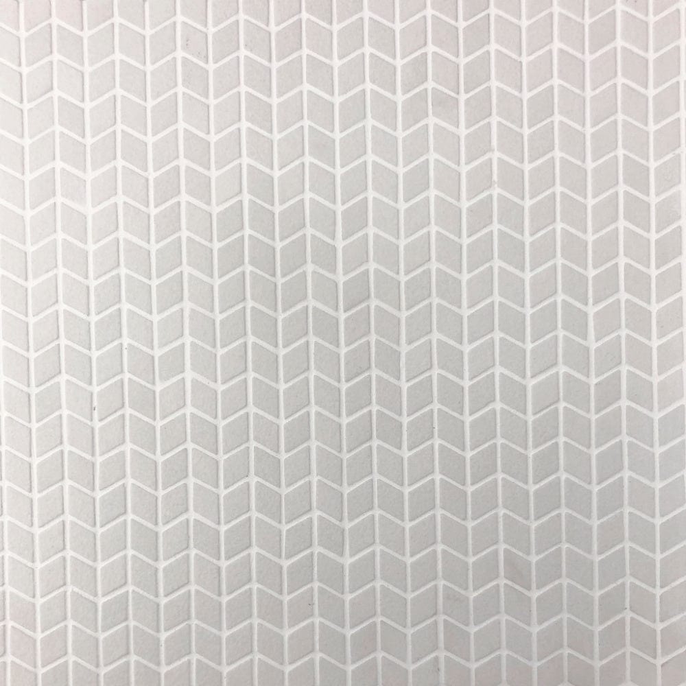 The Kitchen Hub Tiles Mini Textured Chevron | Bianco Glass