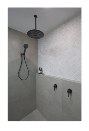 Meir Showers Meir Round Shower Rose 300mm | Matte Black