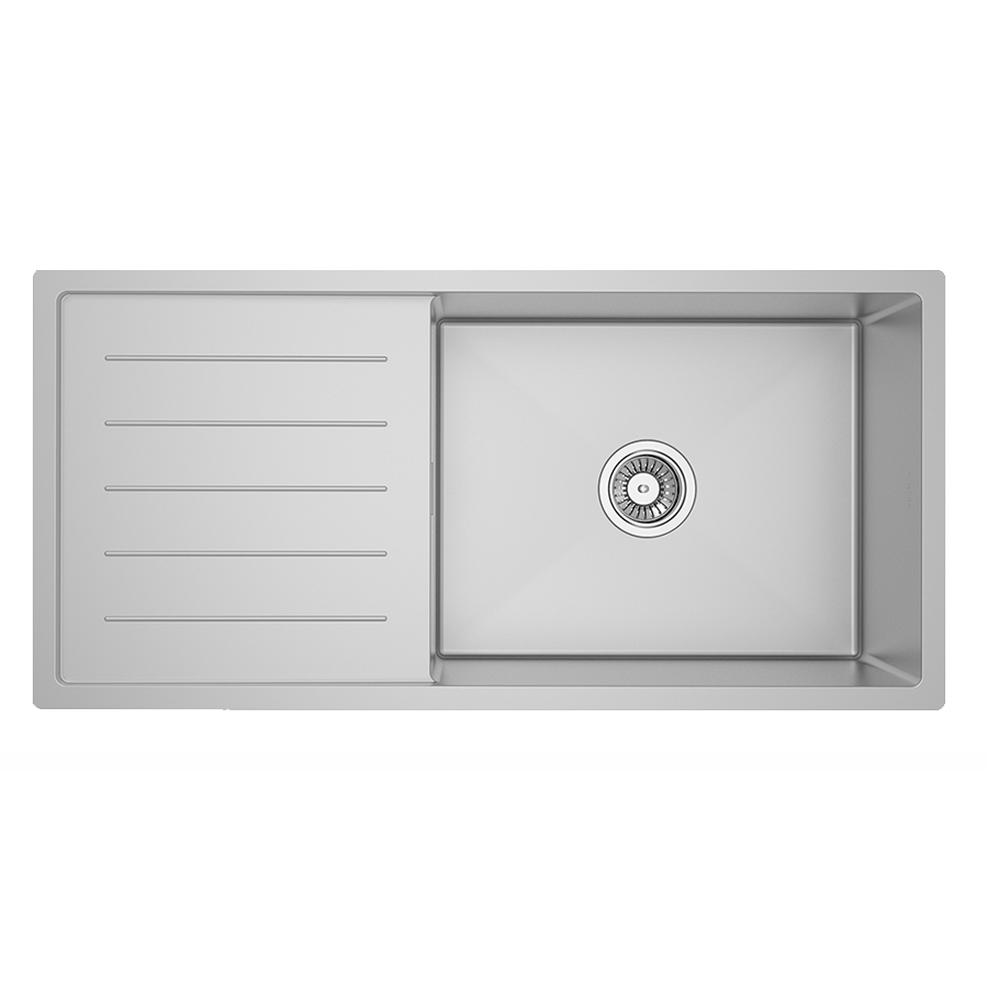 Sergio Kitchen Sinks Sergio Urbane Handmade Single Sink with Drainer | 500 x 400mm