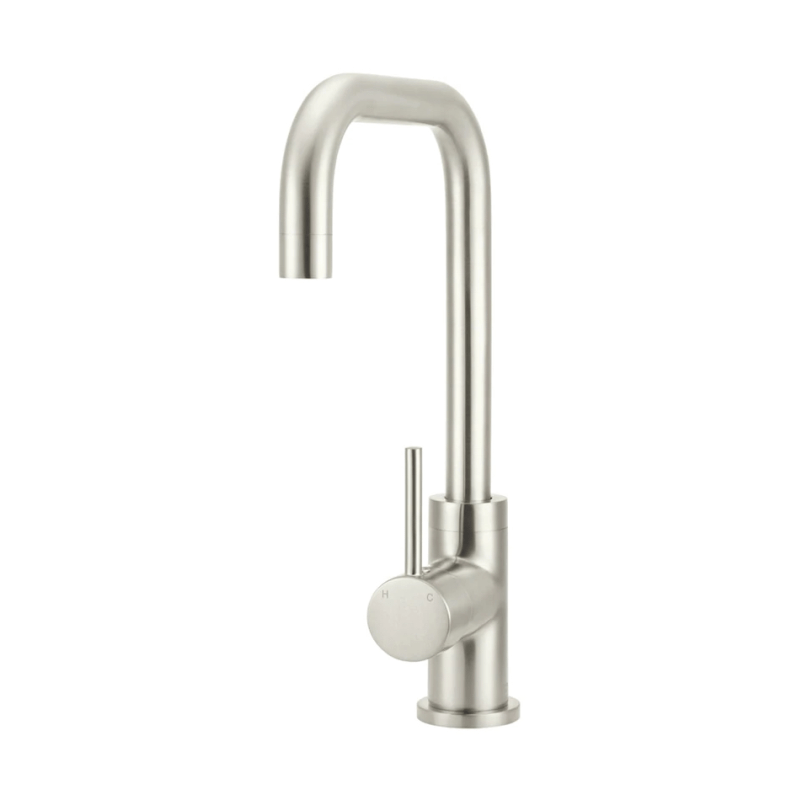 Meir Kitchen Tap Meir Round Traditional Kitchen Mixer | Brushed Nickel