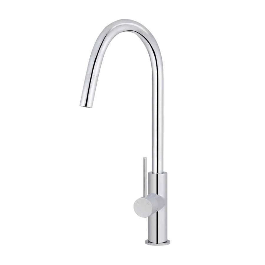 Meir Kitchen Tap Meir Round Piccola Pull Out Kitchen Mixer | Chrome