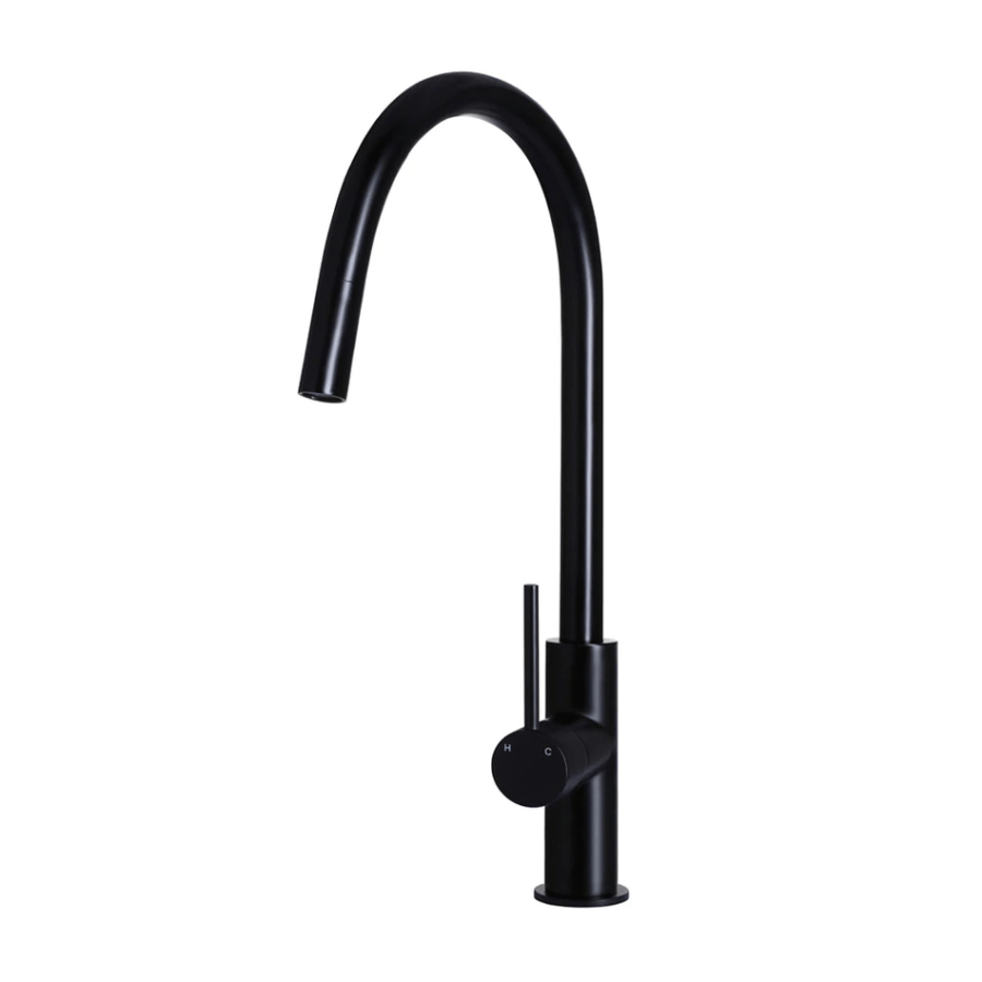 Meir Kitchen Tap Meir Round Piccola Pull Out Kitchen Mixer | Matte Black