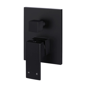 Meir Wall Mixers Meir Square Wall Mixer with Diverter | Matte Black