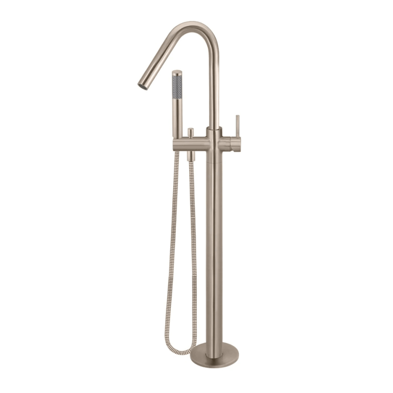 Meir Freestanding Bath Fillers Meir Round Freestanding Bath Spout & Hand Shower | Champagne