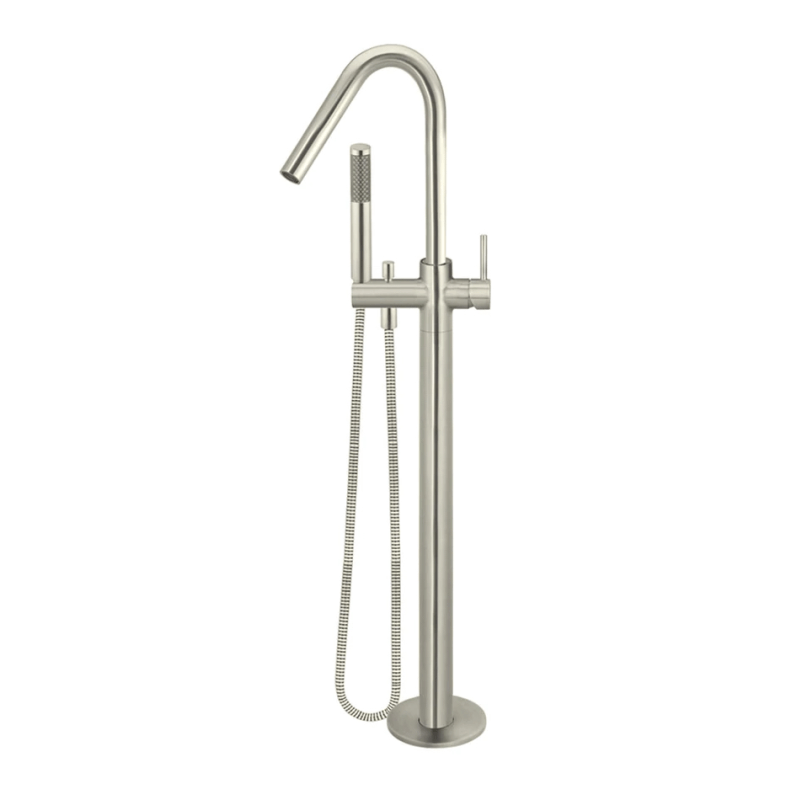 Meir Freestanding Bath Fillers Meir Round Freestanding Bath Spout & Hand Shower | Brushed Nickel