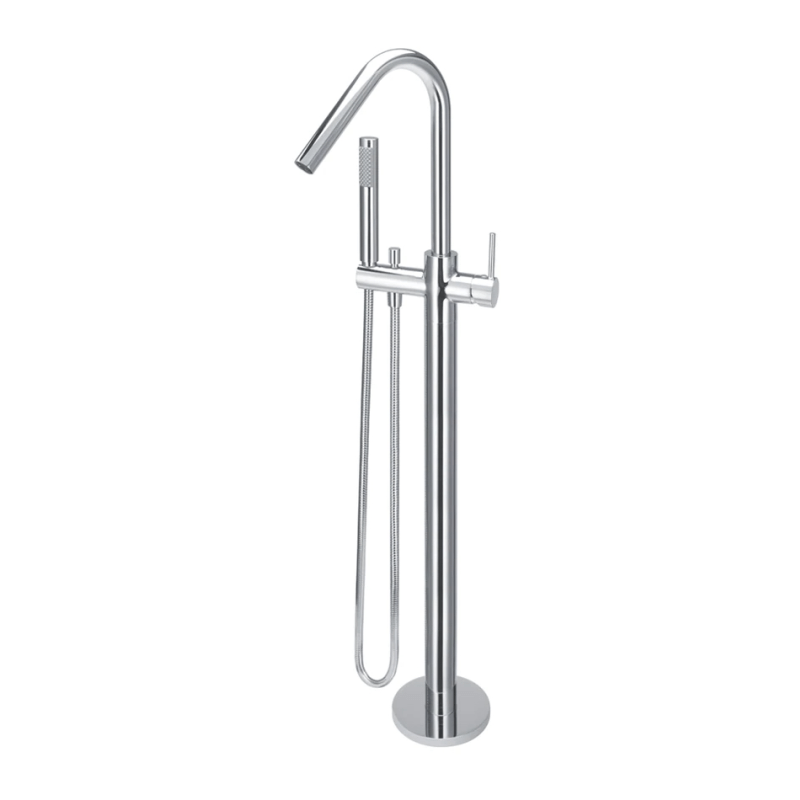 Meir Freestanding Bath Fillers Meir Round Freestanding Bath Spout & Hand Shower | Chrome