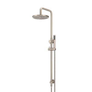 Meir Showers Meir Round Combination Shower Rail with 200mm Rose & Single Function Hand Shower | Champagne