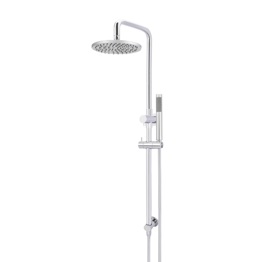 Meir Showers Meir Round Combination Shower Rail with 200mm Rose & Single Function Hand Shower | Chrome
