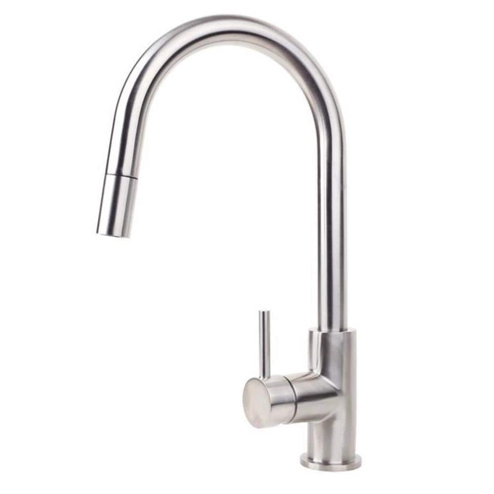 Plumbline Kitchen Tap Swiss Kitchen Mixer with Pull Out Spray | Brushed Stainless Steel