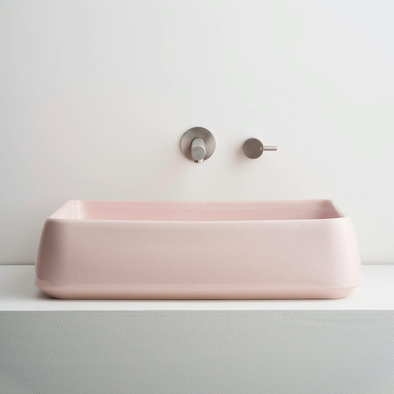Robert Gordon Basins Robert Gordon Kiln 515 Rectangle Vessel Basin | Rose Quartz