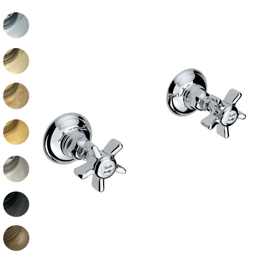 Plumbline Wall Mixers Nicolazzi Regal 15mm Shower Tap Pair