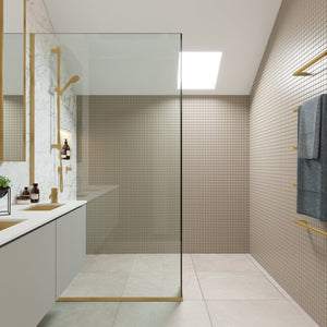 Crest Shower Doors & Enclosures Crest Sereno Walk In Glass Shower Screen