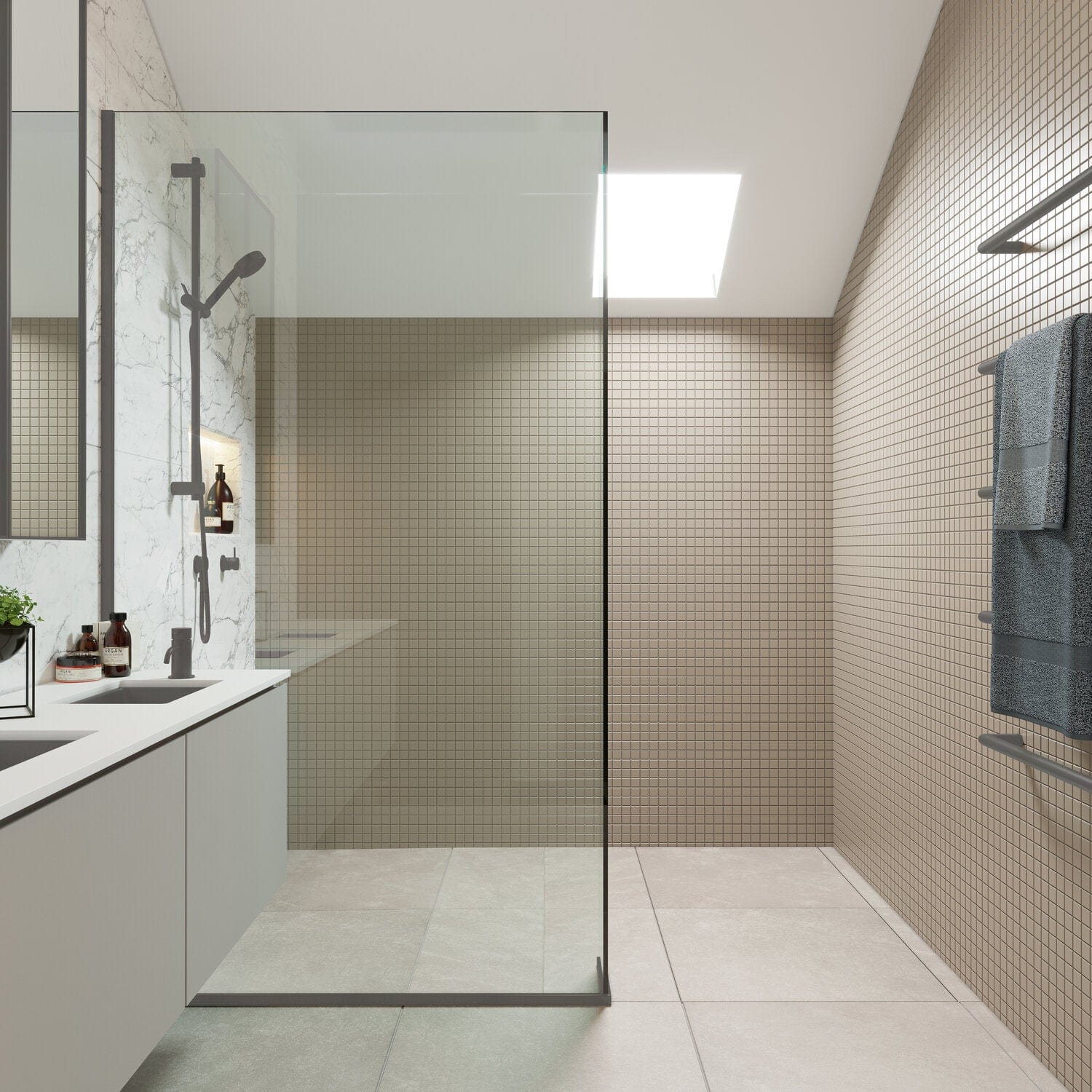 Crest Shower Doors & Enclosures Crest Sereno Walk In Glass Shower Screen