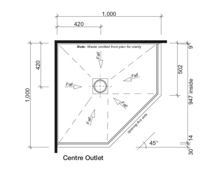 Atlantis Showers Atlantis Quub Mantra 2-Walled Angle Front Shower | 1000 x 1000mm