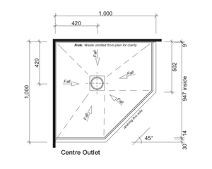 Atlantis Showers Atlantis Quub Mantra 2-Walled Angle Front Shower | 1000 x 1000mm