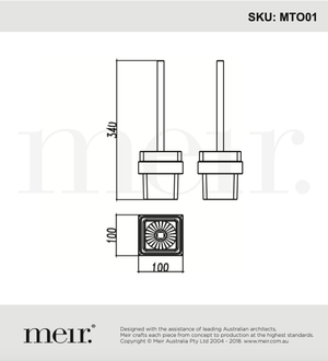 Meir Bathroom Accessories Meir Square Toilet Brush & Holder | Matte Black