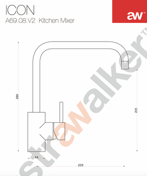 The Kitchen Hub Astra Walker Icon Traditional Sink Mixer | 316 Stainless Steel