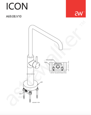 Astra Walker Freestanding Bath Fillers Astra Walker Icon Floor Mounted Bath Mixer