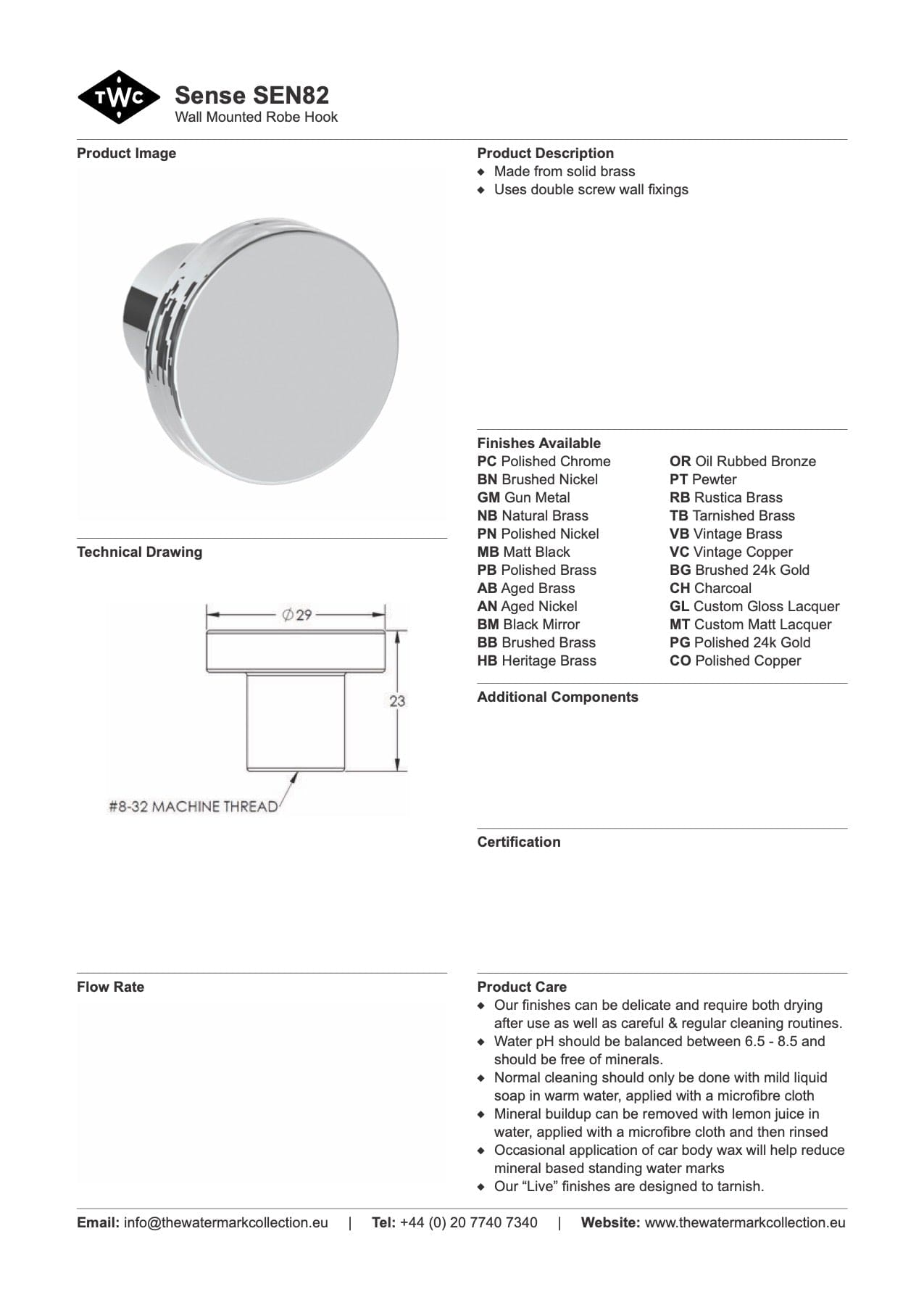 The Watermark Collection Handles Polished Chrome The Watermark Collection Sense Door Pull