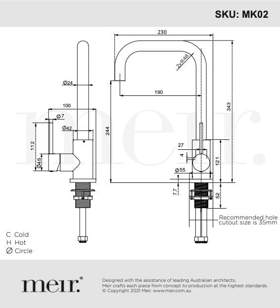 Meir Kitchen Tap Meir Round Traditional Kitchen Mixer | Brushed Nickel