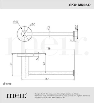 Meir Toilet Roll Holders Meir Round Toilet Roll Holder | Matte Black