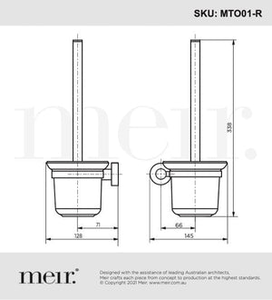 Meir Bathroom Accessories Meir Round Toilet Brush & Holder | Brushed Nickel