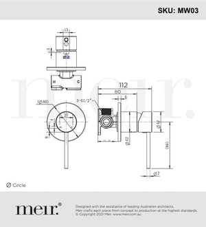 Meir Wall Mixers Meir Round Wall Mixer | Shadow