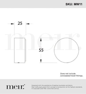 Meir Bathroom tapware Meir Circular Wall Taps | Brushed Nickel