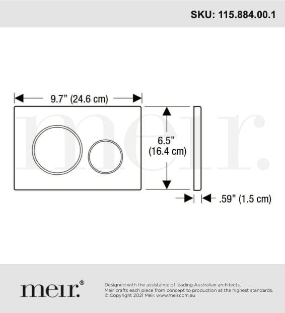 Meir Flush Plate Meir Sigma 21 Dual Flush Plate | Tiger Bronze