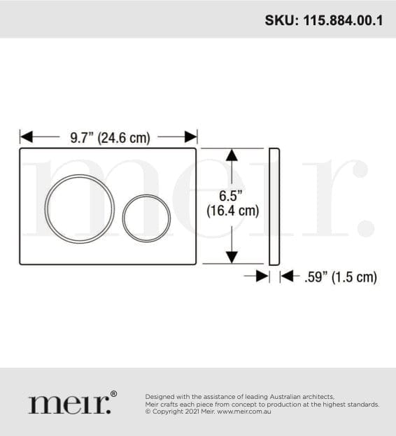 Meir Flush Plate Meir Sigma 21 Dual Flush Plate | Champagne