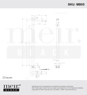 Meir Freestanding Bath Fillers Meir Square Freestanding Bath Mixer | Matte Black