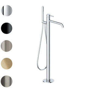 Plumbline Bath Taps Tube Floor Mount Bath Filler with Handshower