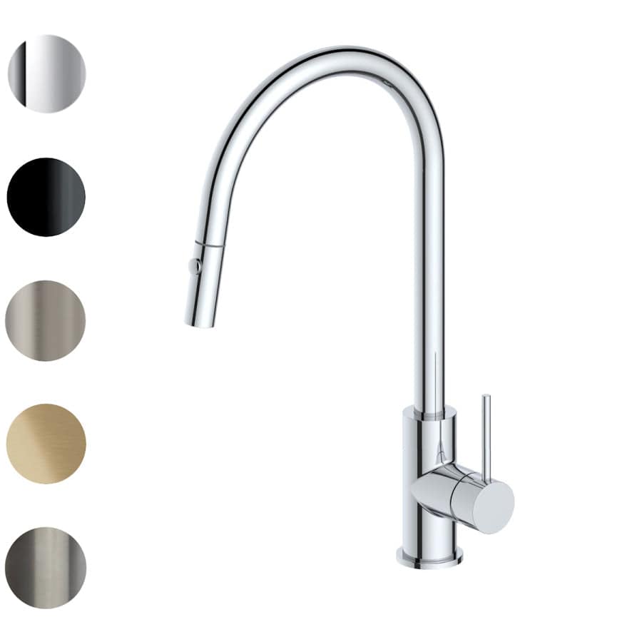 Plumbline Kitchen Taps Tube Kitchen Mixer with Pull Out Spray