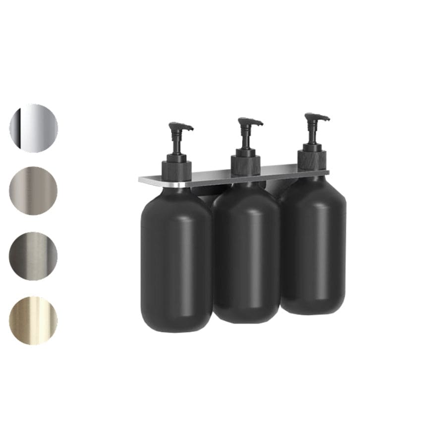 Plumbline Bathroom Accessories Universal Triple Lotion Bottle Holder