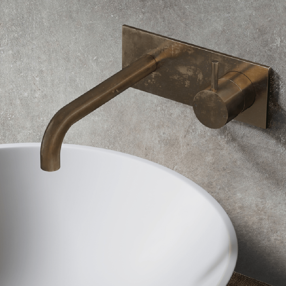 Plumbline Basin Taps Buddy Wall Mount Mixer with Backplate