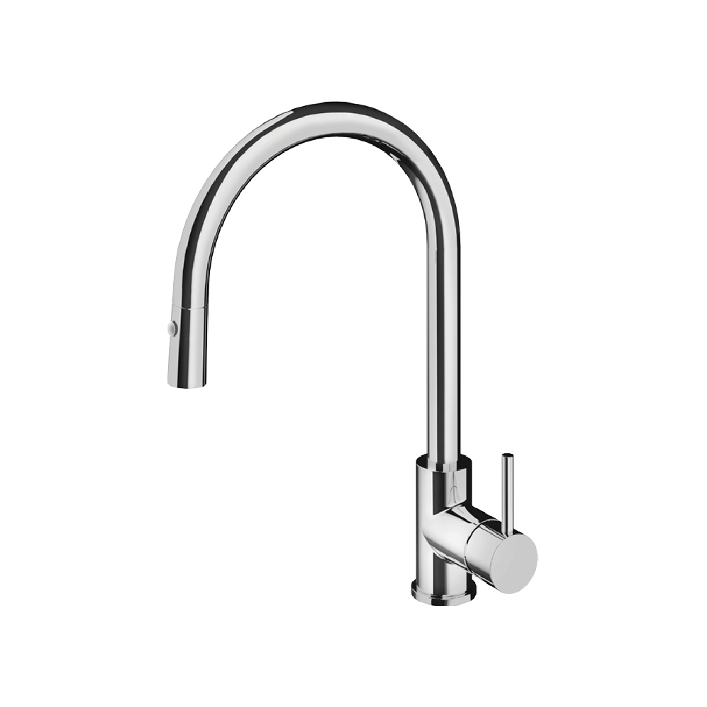 Plumbline Kitchen Tap Buddy Kitchen Mixer Round Spout with Pull Out Spray