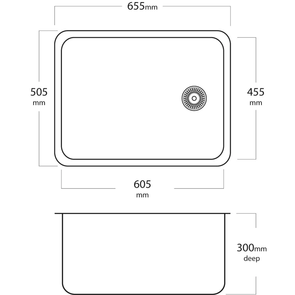 Mercer Laundry Sink Mercer EL Grande Max Laundry Sink | 605mm