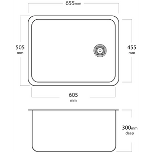 Laundry Sink - Mercer EL104 - 600 x 450mm - The Kitchen Hub