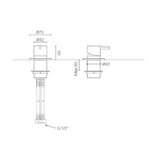 Plumbline Hob Mixers Buddy Deck Mount Mixer