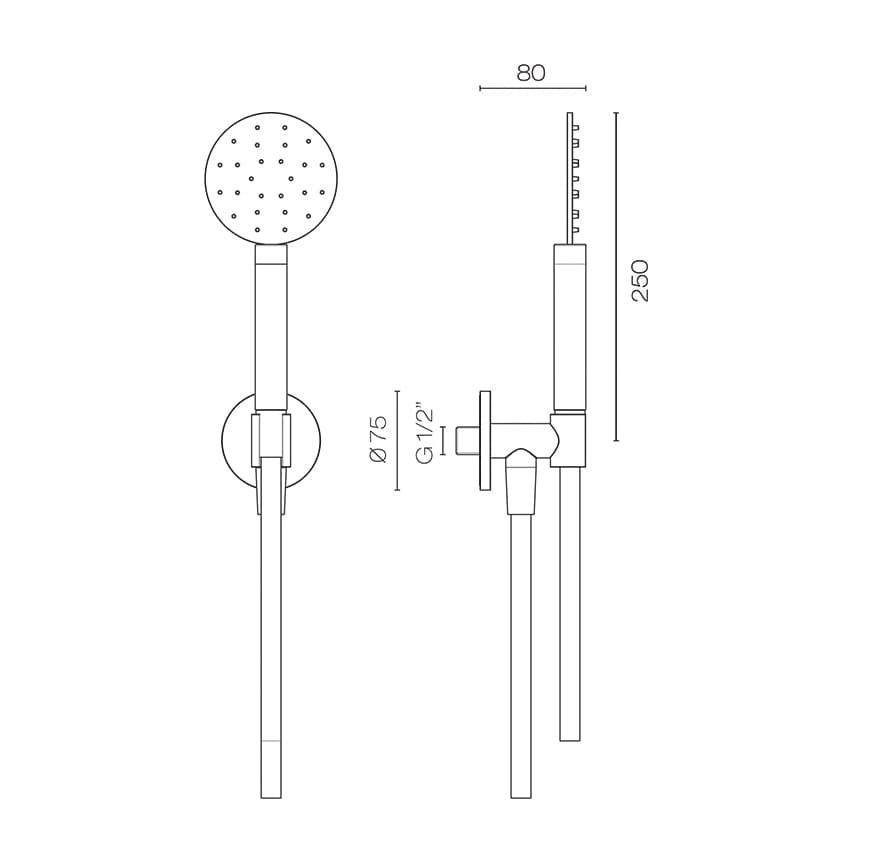 Plumbline Shower Buddy Round Wall Mount Shower Kit