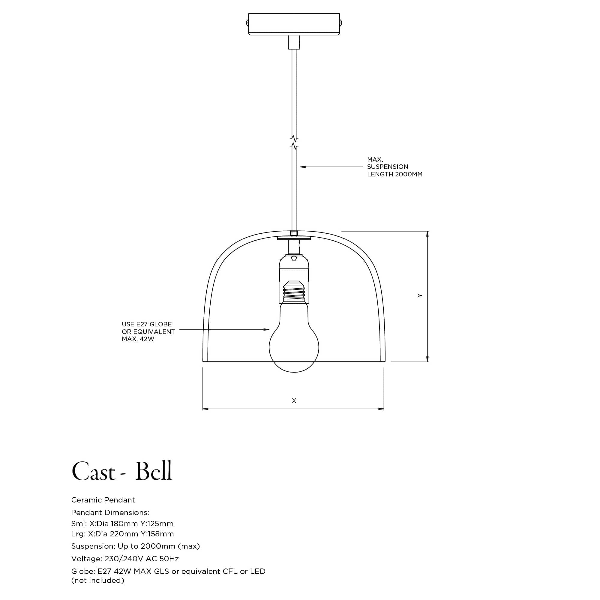 Robert Gordon Lights Robert Gordon Small Bell Light | Stone