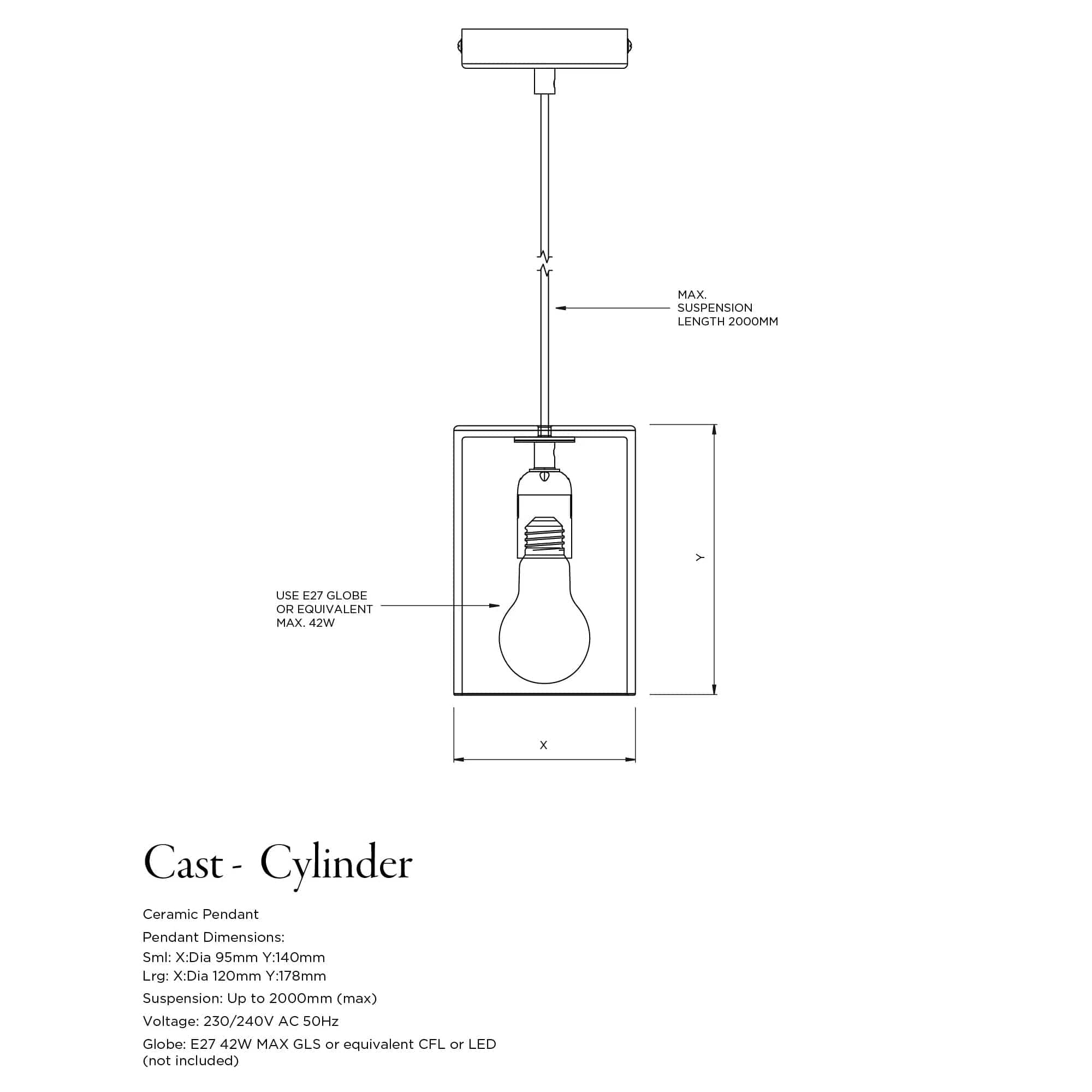 Robert Gordon Lights Robert Gordon Large Cylinder Light | Storm