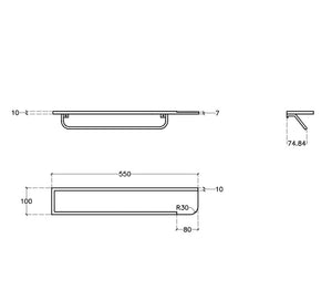 Falper Bathroom Accessories Falper Lavamani Timber Shelf with Towel Rail