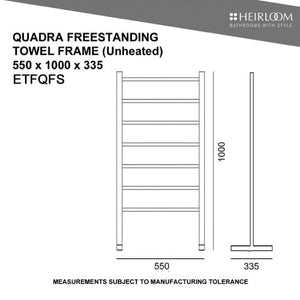 Heirloom Bathroom Accessories Heirloom Quadra Freestanding Towel Ladder | Polished Stainless