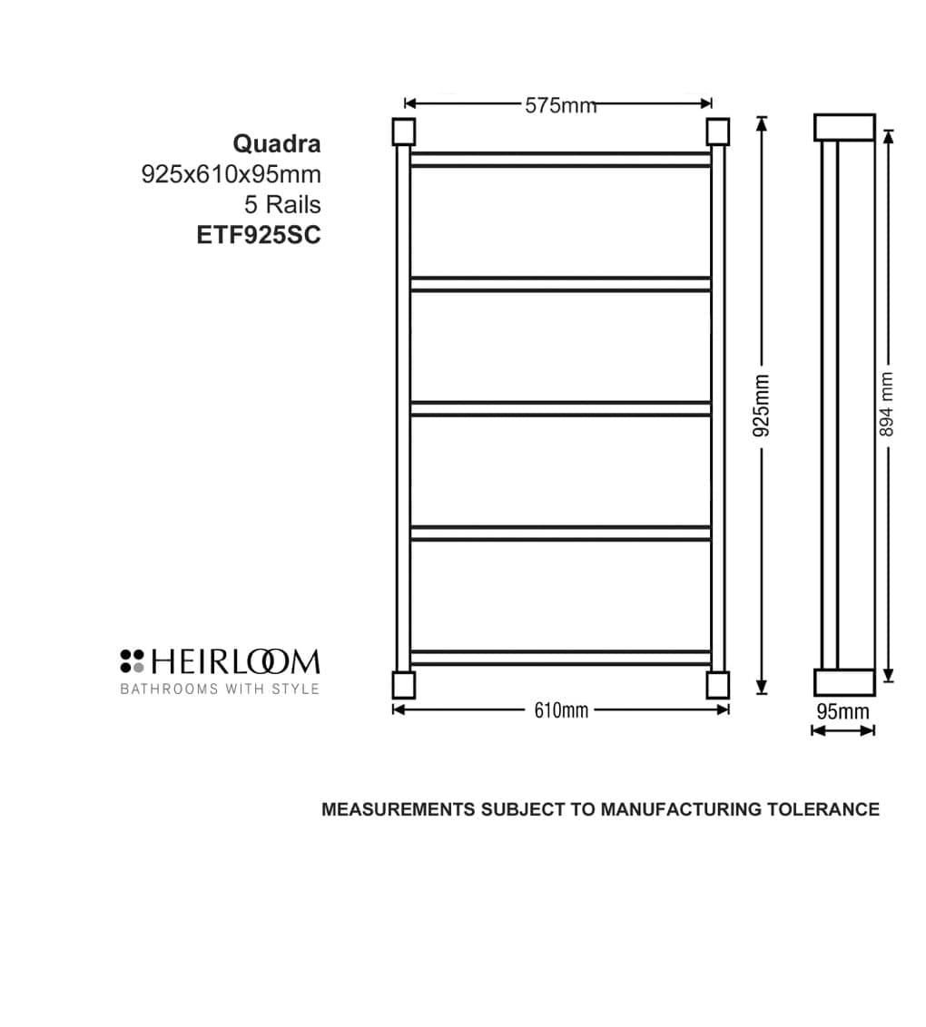 Heirloom Bathroom Accessories Heirloom Quadra Towel Ladder | Chrome