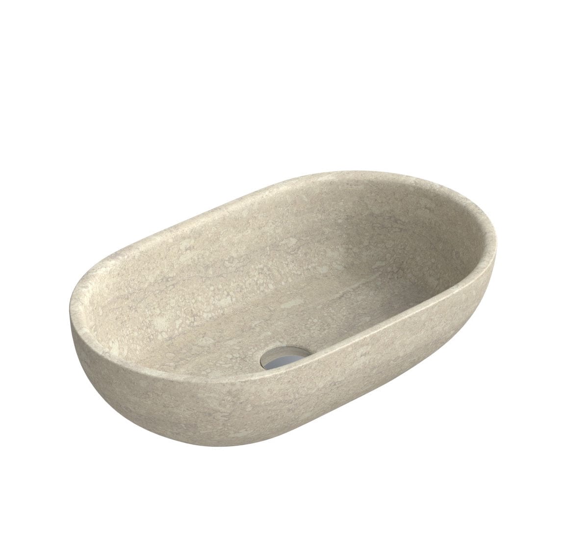 Plumbline Basins Marmo Oval Vessel Basin | Travertine