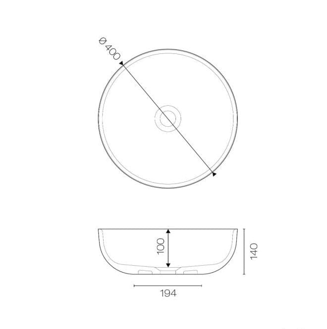 Plumbline Basins Marmo Round Vessel Basin | Travertine