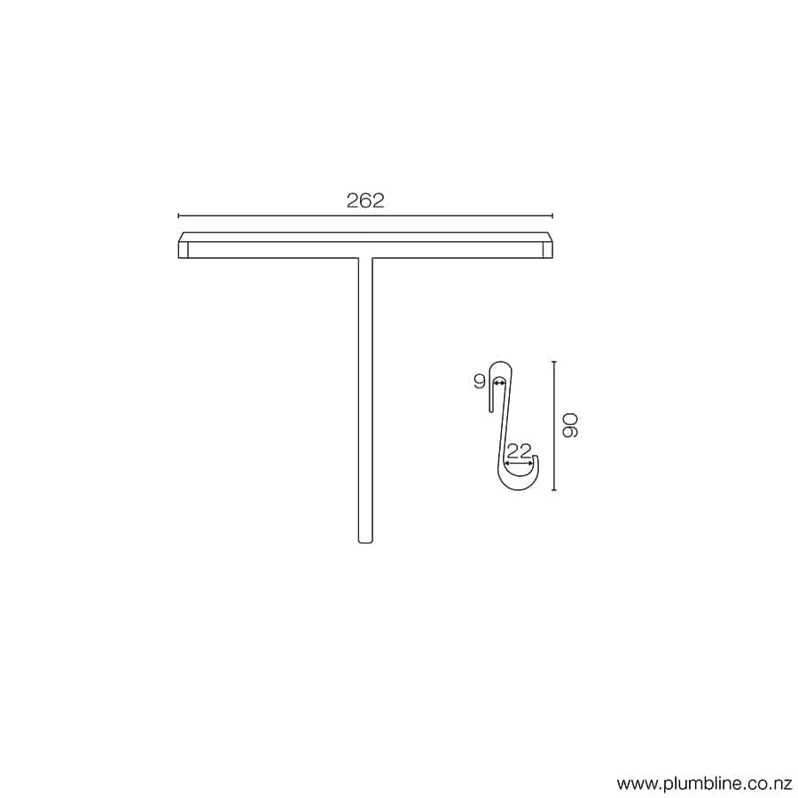Progetto Bathroom Accessories Metro Shower Wiper with Holder | Matte Black