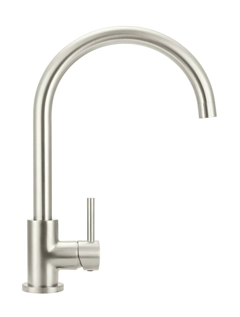 Meir Kitchen Tap Meir Round Gooseneck Kitchen Mixer | Brushed Nickel